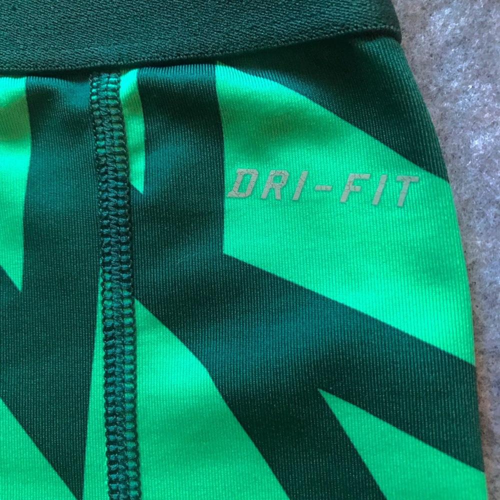 NIKE PRO Jade Green Compression Shorts Size M - Picture 4 of 8